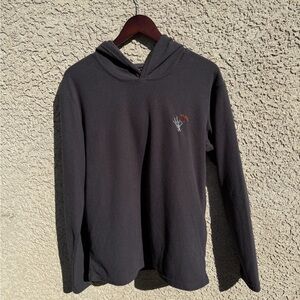 Men's Black Hoodie with Embroidered Logo